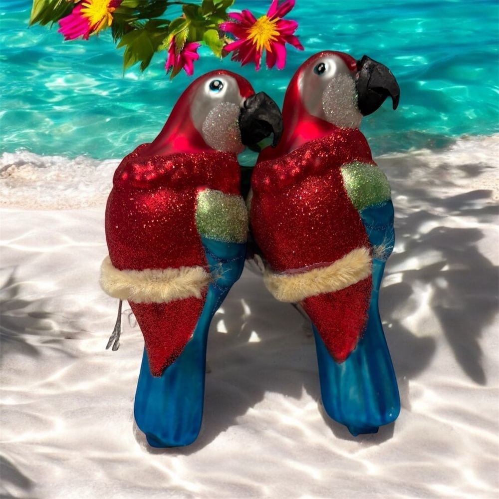 Colorful Parrot Bird Ornament Set - Picture 2 of 13